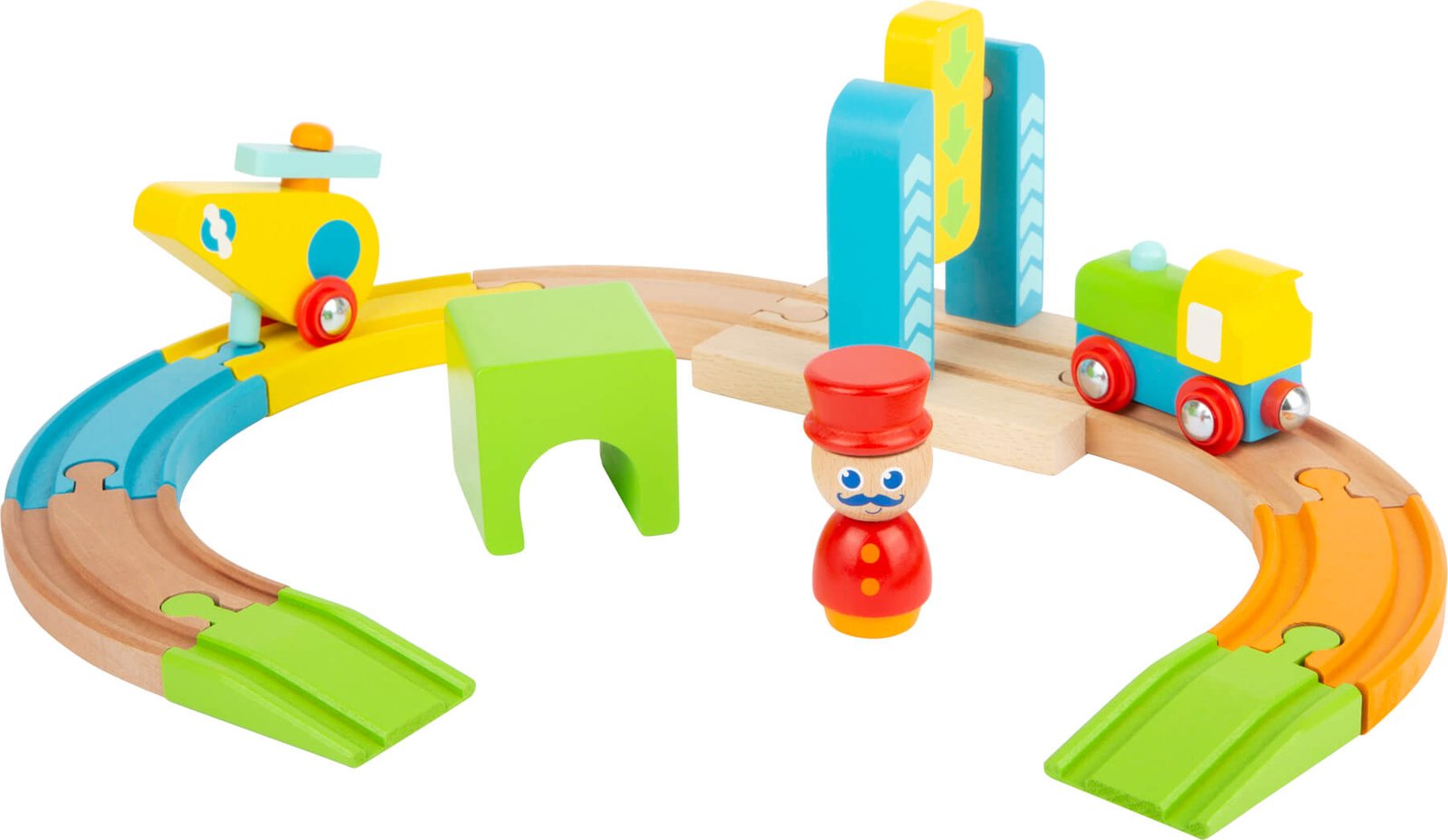 11493_Eisenbahnset_mit_Hubschrauber_a-1.jpg Junior Helicopter Wooden Toy Train