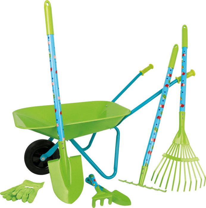 12014_legler_small_foot_schubkarren_mit_gartenwerkzeug_a.jpg Large Garden Set with Wheelbarrow