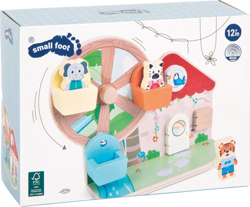 12764_80-motorikspielzeug-riesenrad-jungle-friends-small-foot-verpackung.jpg Ferris Wheel Motor Activity Toy "Jungle Friends"