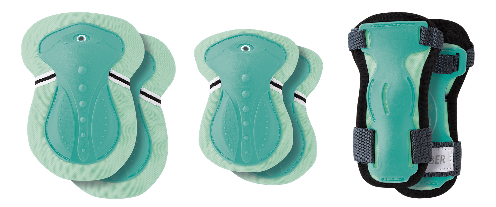 541-206_f-1.png SET 3 PROTECTIONS JUNIOR XXS Pastel Menthe 3-7 years