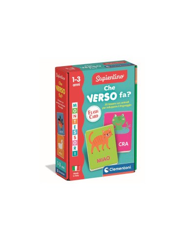 Sapientino Montessori Flashcards Che Verso Fa? CLE16831