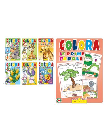 Libri da colorare-fiabe ass. 1 cope HED001